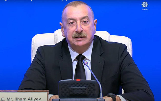 İlham Əliyev Forumun açılışında iştirak edir - VİDEO